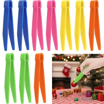 Dailygoods- Kinderpincet 10-delige set - Kleurrijk - Licht kunststof - Voor fijne motoriek - Sensorische vaardigheden - Duurzaam materiaal - Pincetset