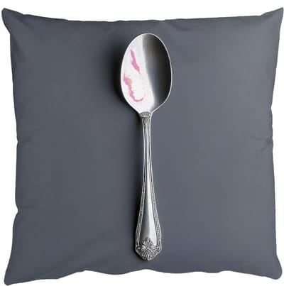 Sierkussens - Kussentjes Woonkamer - 50x50 cm - Zilver - Metaal - Lepel