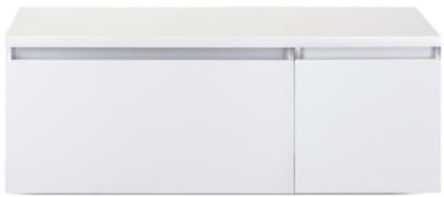 Frozen Badmeubelset 120 cm - Greeplijst in Kleur - Wastafel Onderkast met Bovenblad Wit Hoogglans