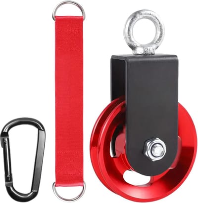 Katrol Systeem - Touw Hefsysteem - Fitness Kracht Training - Roestbestendig Aluminium Staal - 9cm Diameter