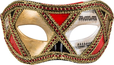 Boland - Masker Venice scacchi Multi - Volwassenen - Showgirl - Glamour - Carnaval accessoire - Venetiaans masker