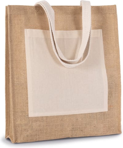 Kimood Jute Shopper KI0221 - Natural / Gold - One size