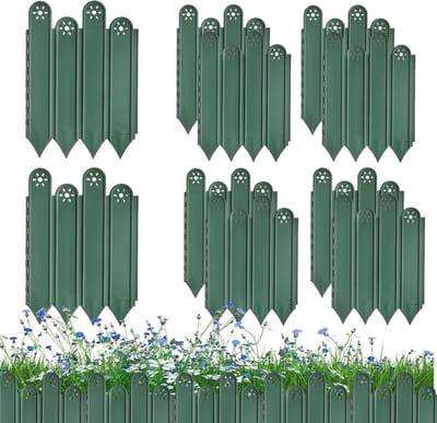 Tuinrand 10 Stuks - Bloembed borders - Tuin decoreren - Eenvoudige installatie - 316 x 213 cm - Groen