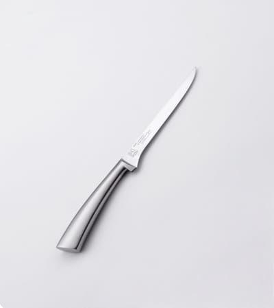 KnIndustrie BE-KNIFE Fileer- en Uitbeenmes - Italiaans Kwaliteit Mes voor Vis, Vlees en Gevogelte 161 mm Kwaliteit Gemaakt in Italië