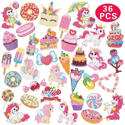 Diamant Schilderij Kit/Kinderen DIY Diamant Sticker Kit/Diamant Schilderen/Kinderen Patroon Eenhoorn Moza‹ek Foto