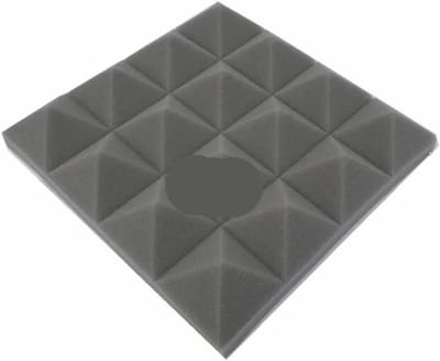 Akoestische panelen - Geluidsisolatie schuim - Geluidsverbetering ruimte - Zelfklevend piramide ontwerp - 60 stuks 250mm - Grijs