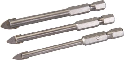 Silverline Tegel- en glassnijder set - zeskant aansluiting - 5, 6 en 8 mm - 3-delig