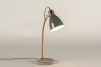 Lumidora Tafellamp 72259 - RITA - E14 - Grijs - Koper - Roodkoper - Metaal
