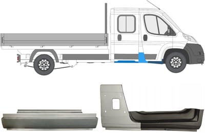 Reparatiepaneel set voor Fiat Ducato 2006-2025 / Rechts