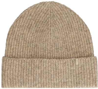 Manfield - Heren - Beige beanie - Maat 1