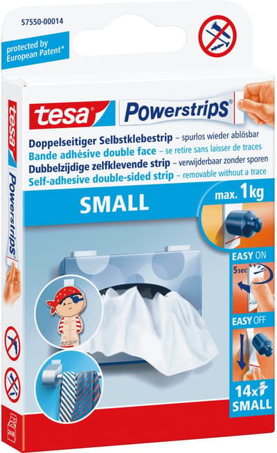Tesa Powerstrips Dubbelzijdige Kleefstrips Small - 14 Stuks