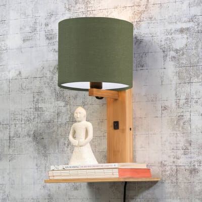 GOOD&MOJO Wandlamp Andes - Bamboe/Groen - 19x24x36cm - Binnen Scandinavisch,Bohemian