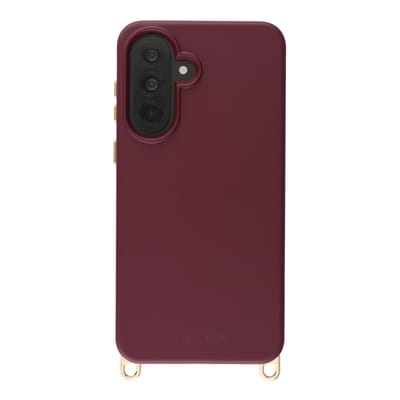 Selencia Hoesje - Geschikt voor Samsung Galaxy A37 (5G) - Rivièra Backcover met Magnetische Ring met afneembare haakjes - Bold Burgundy