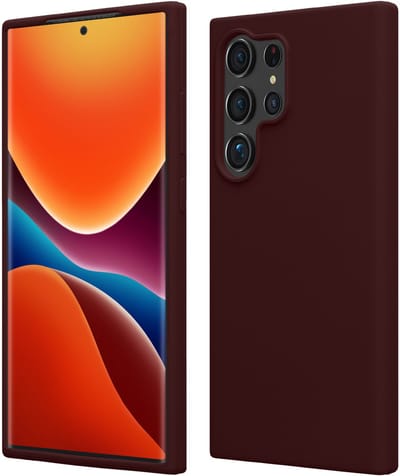 kwmobile telefoonhoesje geschikt voor Samsung Galaxy S24 Ultra - Hoesje met siliconen coating - Smartphone case in bordeaux-violet