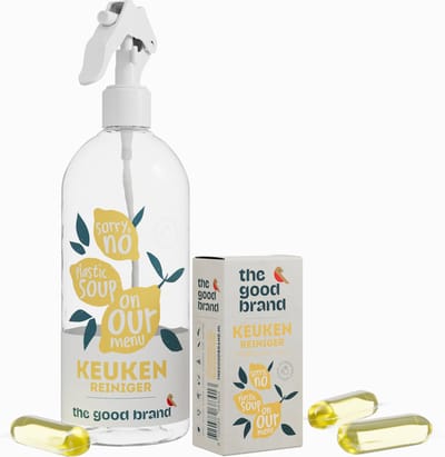 The Good Brand - keukenreiniger fles met Pod + 2 refill Pods (voor 3 x 500ml)