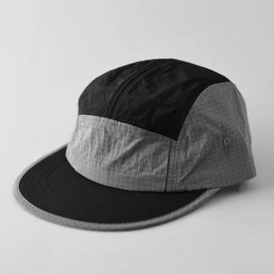 Waterdichte Baseballpet in Japanse Stijl met Inzetstukken Sneldrogende 5-Panel Snapback Petten Dunne Verstelbare Zonneklep Pet Unisex black