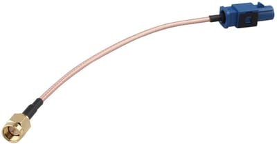 Allecto - GPS Antenne Adapter Kabel - Voertuig - Lage Verlies Coaxiale Pigtail Kabel - 15cm/6inch - Vrachtwagen SUV Auto - Stereo Hoofdunit Navigat...