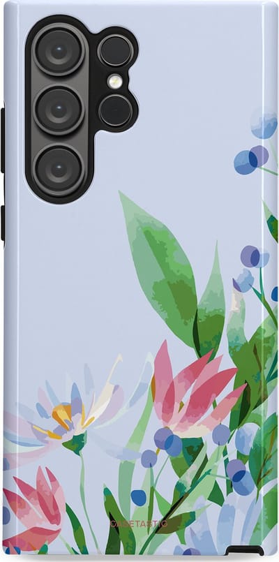 Casetastic hoesje geschikt voor Samsung Galaxy S23 Ultra - Dubbellaagse bescherming - Dromen in pastel - Fashion Case - Lichtgrijs Mintgroen