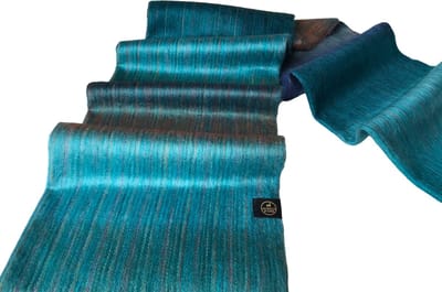 Alpaca D'Luxe Sjaal - Sustainable - Hypoallergeen - Turquoise - Smaragd - Scarf - Handgemaakt met alpacawol - Multicolor - Luxe cadeau - Gift - Valentijnsdag - Shawl - Sjaals Dames - Sjaals Heren - Comfortabel - Hoogwaardige kwaliteit - Zacht en Warm