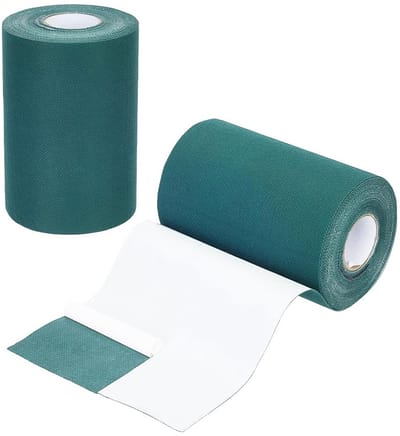 Gras Tape - Kunstgras Verbinding - Buiten Tuin - Enkelzijdig Plakkerig - 2 Rollen 6x10M - Donkergroen