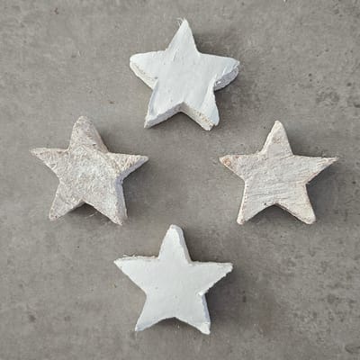 Coconut Star 5 Cm White 100 pcs - kerstdecoratie voor binnen - kerst - stukjes - decoratie - kerstster - kokos - coco - ster