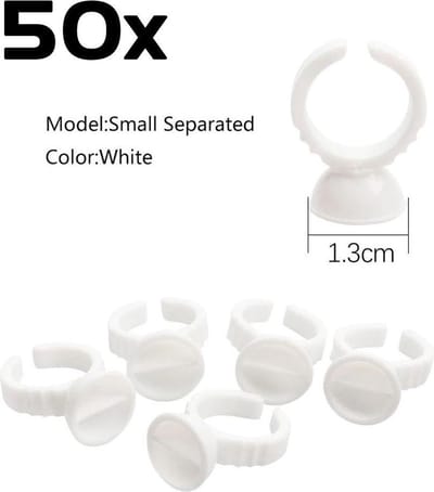 DW4Trading Ring Permanente Make-up - 50 Stuks - Wit - Dubbel