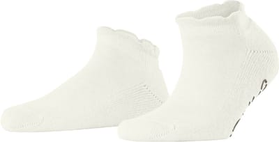 FALKE Soft Elegance Noppen op de zool wol vicose kasjmier huissokken dames wit - maat 35-38