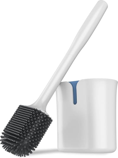 Siliconen Toiletborstel met Houder - Duurzaam en Hygiënisch voor Badkamer