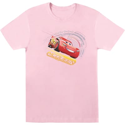Disney Dames/Dames Cars Bliksem McQueen Katoenen Vriendje T-shirt (Baby Roze)