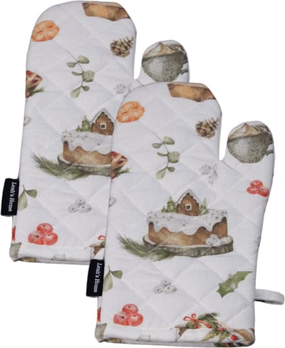 Ovenwanten - 2 Stuks - Comfort Grip - Machine wasbaar - Cadeau voor haar - Taart-Kerst motief