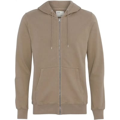 Hooded sweatshirt met rits Colorful Standard Classic Organic desert khaki