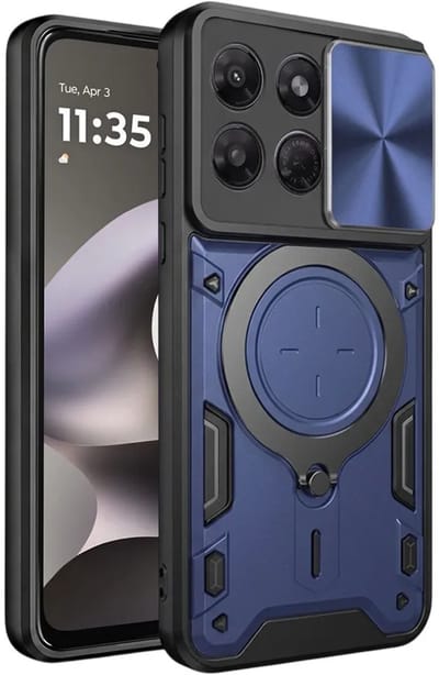 Hoesje geschikt voor Motorola Moto G37 Power - Techsuit CamGuard Pro Back Cover - Blauw