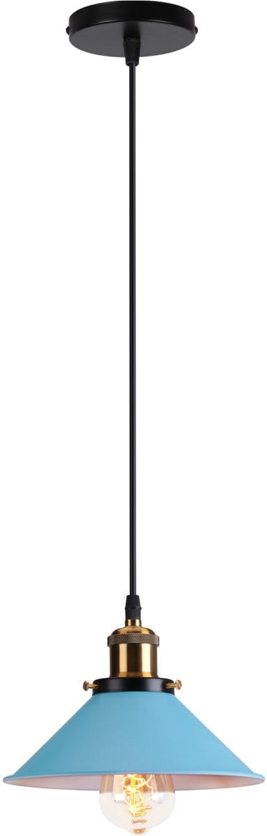 Hanglamp Modern Kroonluchter Industriële E27 Plafondlamp voor Keuken Slaapkamer Woonkamer Blauw