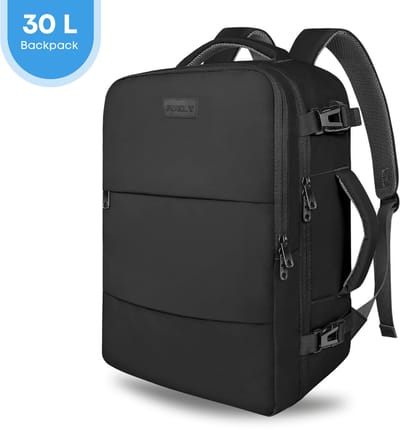 FOXLY® Waterdichte Rugzak Inclusief Usb Oplaadstation - Laptop tas t/m 15,6 inch - Dames en Heren en Kinderen - Schooltas - Zwart