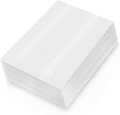 100 stuks - Herbruikbare diepvrieszakken - Vacuümzakken voor voedsel - Geschikt voor voedselbewaring - Wit - 20x30cm