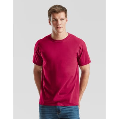 Fruit of the Loom Heren Iconic Premium Ringspun Katoen T-Shirt (Veenbes)
