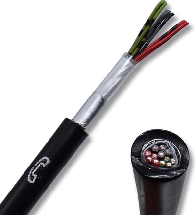 Telefoon- en Signaalkabel Grondkabel 6x2x0.6mm Zwart - Per Meter Leverbaar (5m tot 150m)