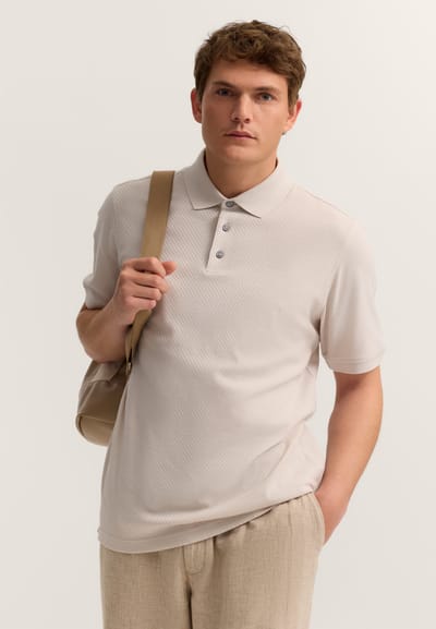 Bugatti Herren Poloshirt met katoenen structuur