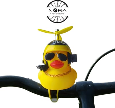 Badeendje decoratie - Bij helm -badspeeltjes / bad eend / speelgoed / kind / kinderen / accessoires fiets / auto / badeendjes / cadeau badkamer accessoires / badkamermeubel / jongen / meisje