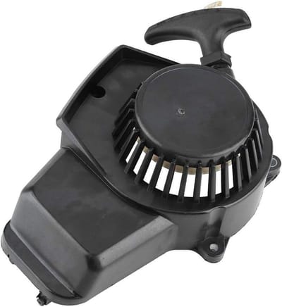 Motorfiets met 2-takt motor, elektrische start, offroad quad, zwart trekstarter inclusief.
