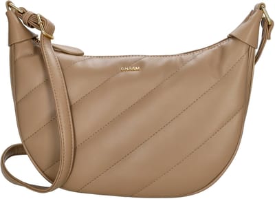 Charm London Via Dante Schoudertas - Crossbody - Schouderband - Praktisch - Stijlvol - Taupe