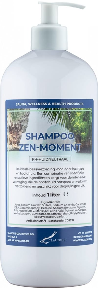 Shampoo Zen Moment - 1 liter met witte pomp - Haarverzorging