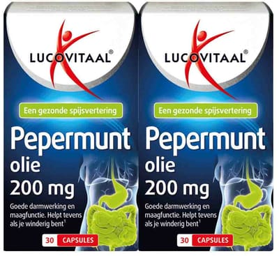 Lucovitaal Pepermuntolie - 2 x 30 capsules - Voordeelverpakking