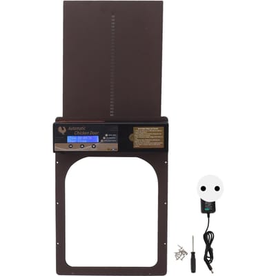 Automatische Kippenhokdeur IP45 Waterdicht Programmeerbaar Aluminium Kippenhokdeur met Timer voor bruin