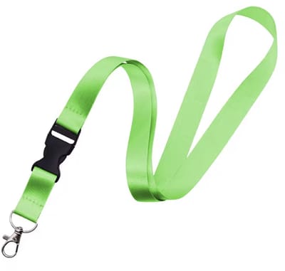Limegroen keykoord - Keycord - Lanyard - Sleutelkoord - 50CM - Lichtgroen - Met los te koppelen deel - 1 stuk - CHPN