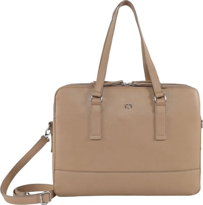 GERRY WEBER schoudertas business tas met laptopvak Feel Good Businessshopper LHZ Bleached Sand Lichtbruin