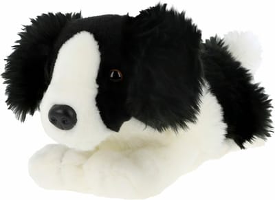 Keel Toys Knuffeldier Puppy Border Collie hond - zachte pluche stof - premium knuffels - 35 cm - honden knuffel huisdieren