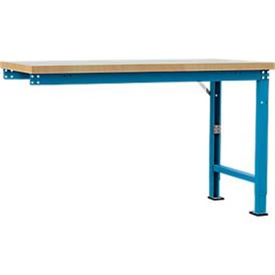 Manuflex aanbouw-werkbank Profi speciaal, tafelblad kunststof, 1500 x 700 mm, lichtblauw