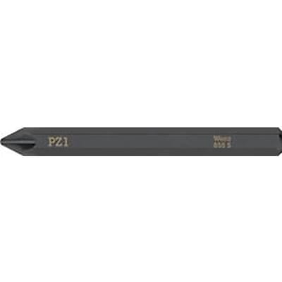 WERA bit 855 S PZ 1, voor slagmoersleutels, 1/4" aandrijving, lengte 70 mm, extra taai, DIN ISO 1173, 5 stuks