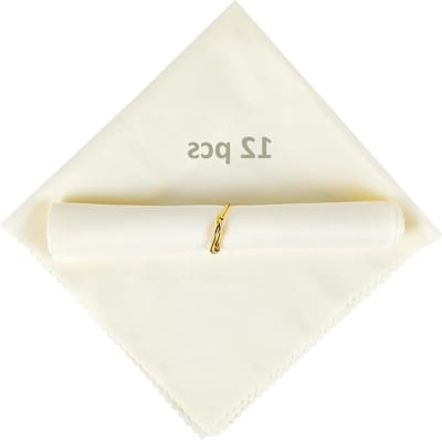Zachte stoffen servetten - Beige - 48 x 48 cm - 12 stuks voor feesten en bruiloften